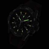 Armourlite Professional Shatterproof Chronograph Men's Watch Black-Green | Kevlar Red AL43-KBR