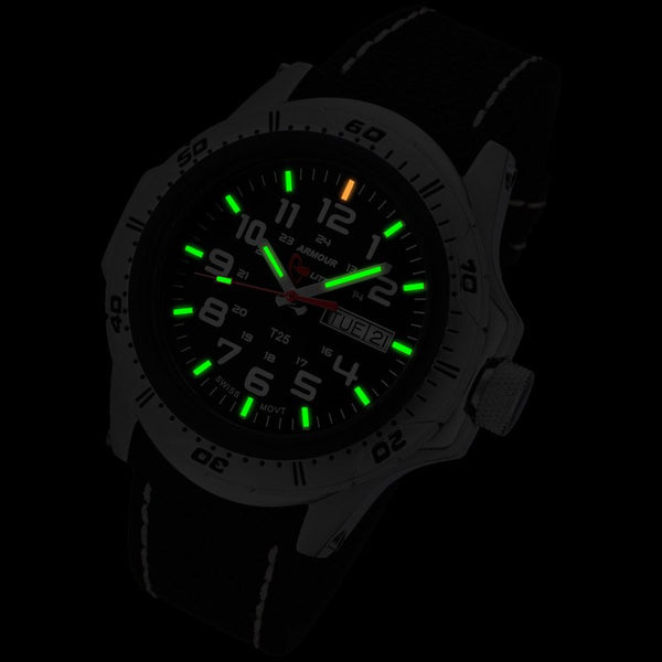 Armourlite Professional Shatterproof Men's Watch Silver-Green | Kevlar AL47-KBW