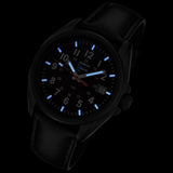 Armourlite Captain Field Shatterproof Men's Watch Black-Blue | Leather AL501-BBL