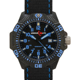 Armourlite Caliber Polycarbonate/Sapphire Men's Watch Black-Blue | Nylon AL601