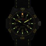 Armourlite Caliber Polycarbonate/Sapphire Men's Watch Black-Yellow | Nylon AL604