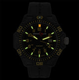 Armourlite Caliber Polycarbonate/Sapphire Men's Watch Black-Yellow | Rubber AL614