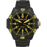 Armourlite Caliber Polycarbonate/Sapphire Men's Watch Black-Yellow | Steel AL624