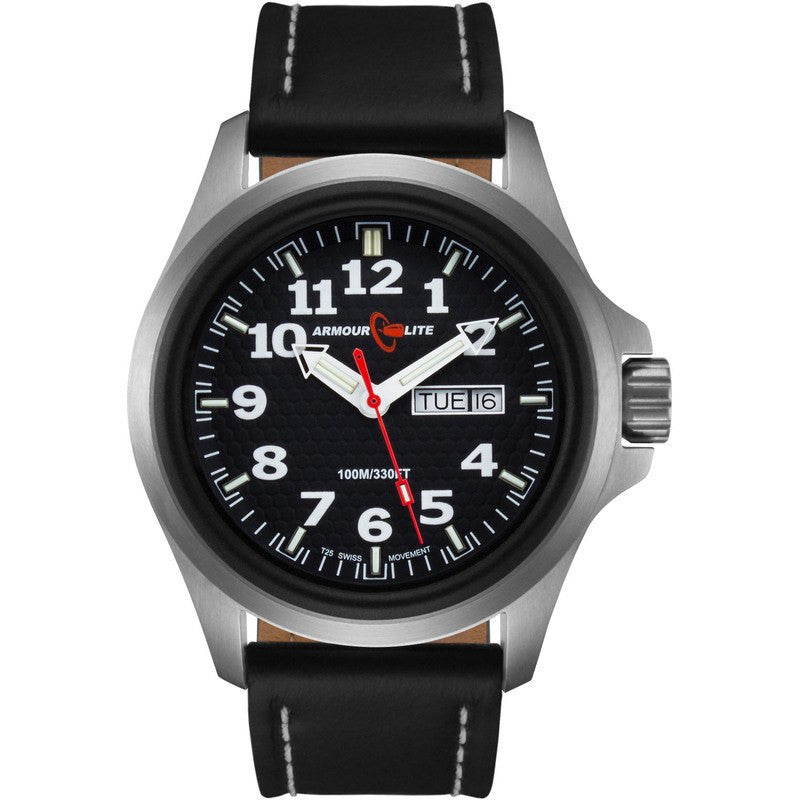 Armourlite Officer Series AL801 Men's Watch Black-Green | Leather