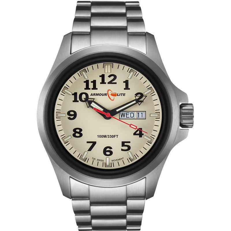 Armourlite Officer Series AL815 Men's Watch Beige-Green | Steel