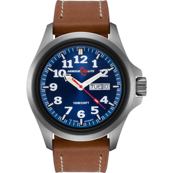 Armourlite Officer AL823 Blue Watch | Brown Leather