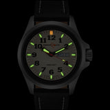 Armourlite Officer AL825 Cream-Green Watch | Black Leather