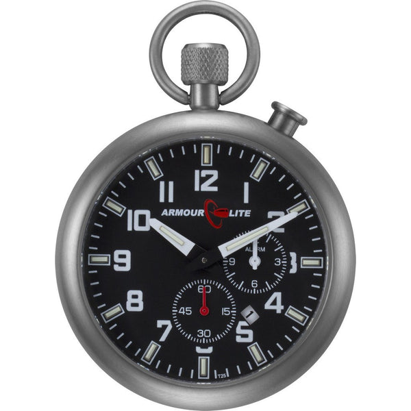 Armourlite ALPW02 Alarm Clock Pocket Watch | Black