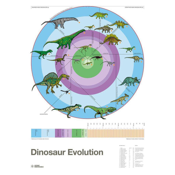 Atomic Printworks Educational Poster | Dinosaur Evolution AP-07 