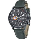 AVI-8 Hawker Hurricane AV-4011 Chronograph Watch | Leather Strap color-Vintage Blue