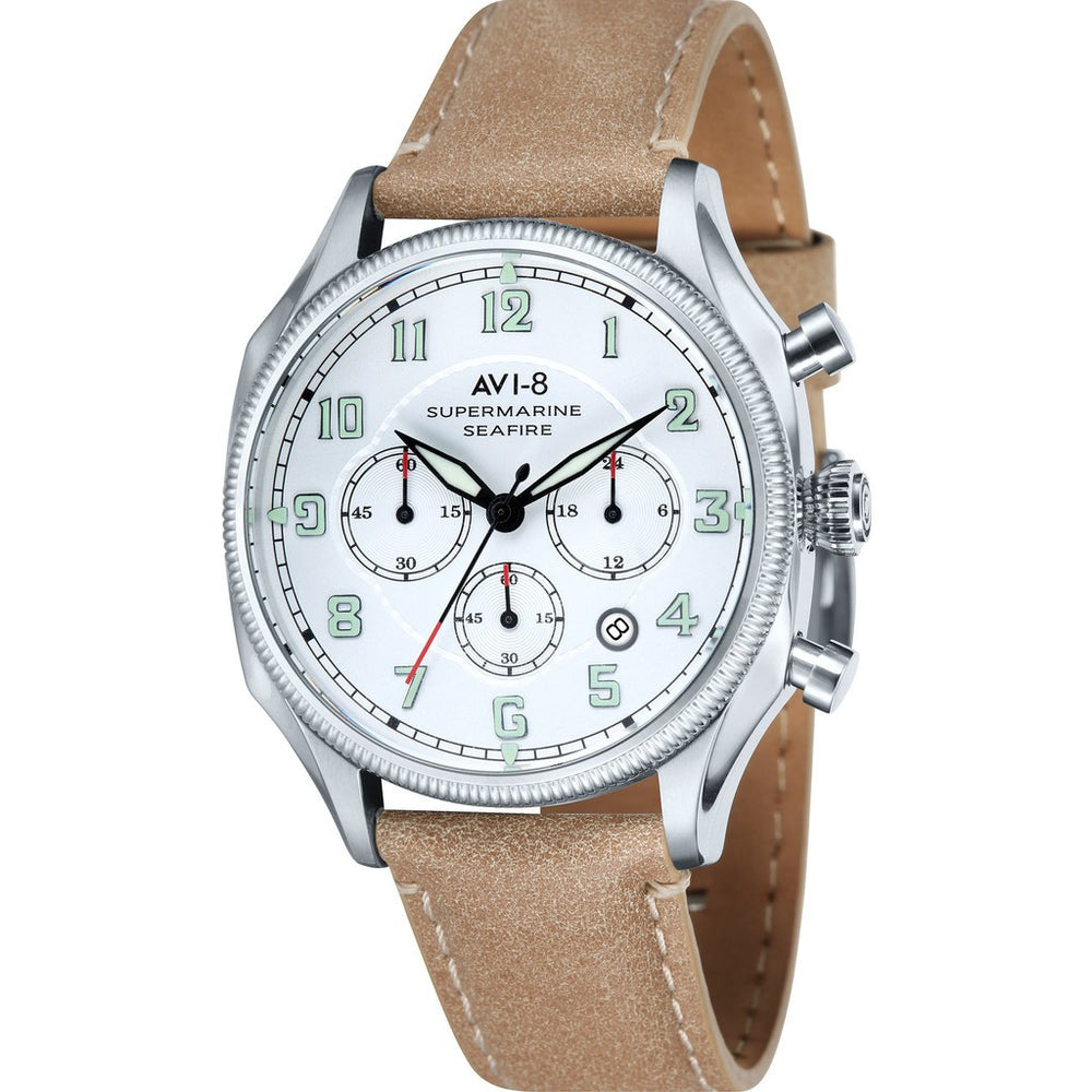 AVI-8 Supermarine Seafire AV-4025-01 Chronograph Watch Tan AV-4025
