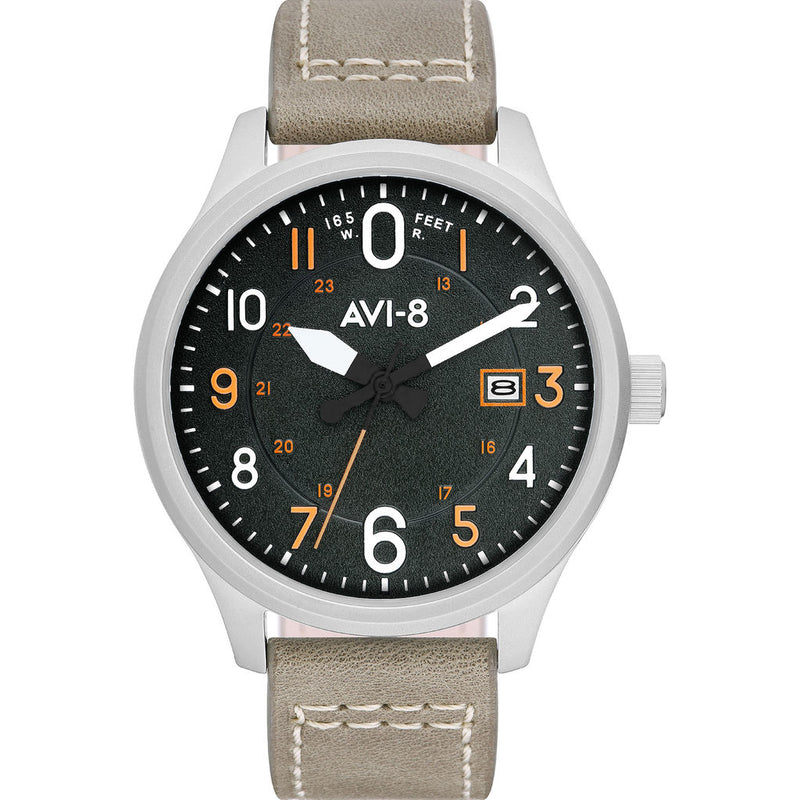 AVI-8 Hawker Hurricane AV-4053 Military Analog Watch | Leather Strap color-Cream/Cream