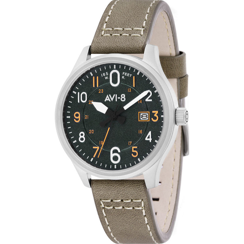 AVI-8 Hawker Hurricane AV-4053 Military Analog Watch | Leather Strap color-Cream/Cream