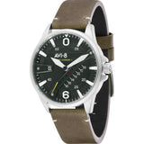 AVI-8 Hawker Harrier II AV-4055 Quartz Watch | Leather Strap color-Black/ Cream