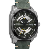 AVI-8 Hawker Hunter AV-4057 Aviator Watch | Leather Strap color-Black/Brown