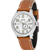 AVI-8 Flyboyn AV-4058 Centerary 1920s Watch | Leather Strap color-Black/ Dark Brown