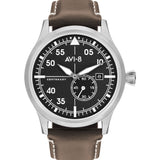 AVI-8 Flyboyn AV-4059 Centerary 1940s Watch | Leather Strap Color-Black/ Brown
