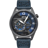 AVI-8 Hawker Harrier II AV-4070 Ace of Spades Automatic Watch | Leather strap