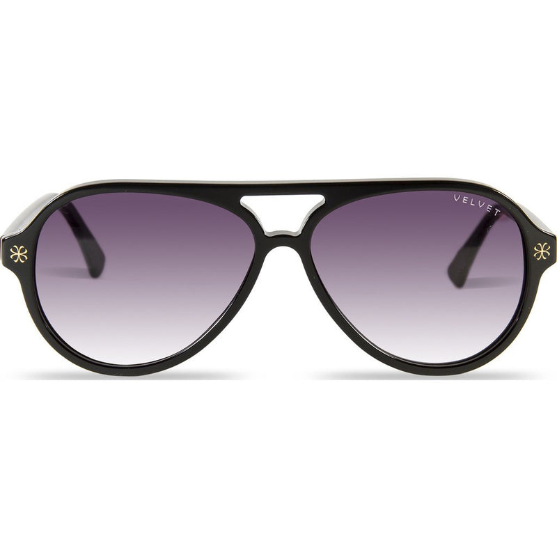 Velvet Eyewear Ava Black Sunglasses | Grey Fade V015BK05