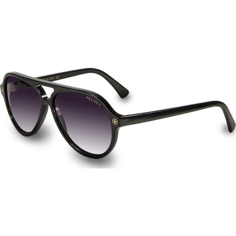 Velvet Eyewear Ava Black Sunglasses | Grey Fade V015BK05