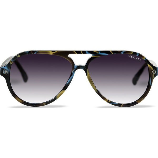 Velvet Eyewear Ava Turquiose Lava Sunglasses | Brown Fade V015TL01
