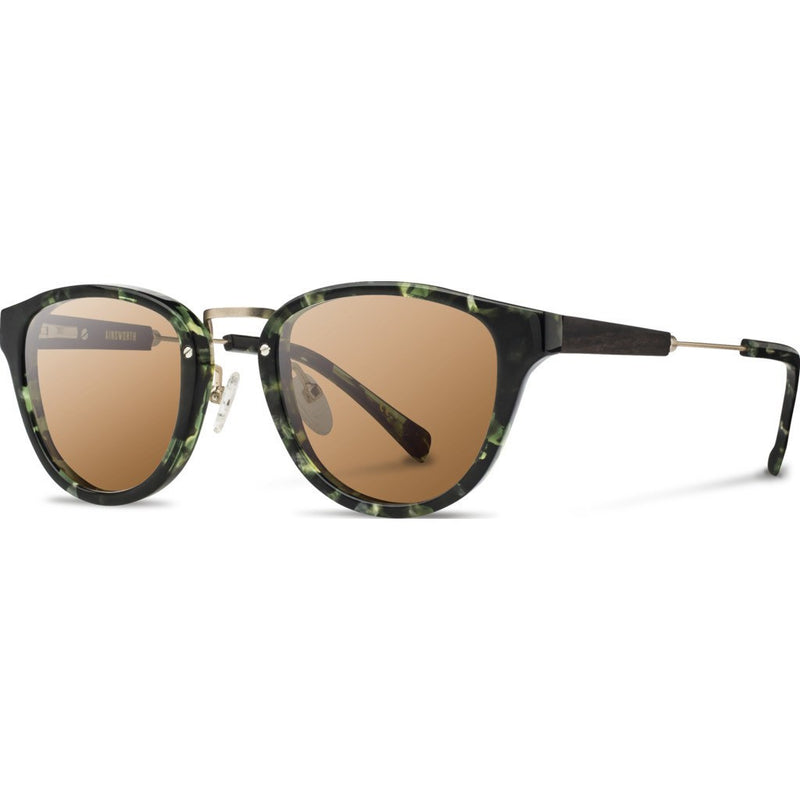 Shwood Ainsworth Acetate Sunglasses | Dark Forest & Matte Gold / Brown WAADFB