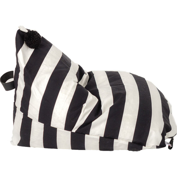 Wild Design Lab Alden Bean Bag Chair Cover | Black/White Stripes BBCAB