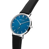 Rossling & Co. Classic 40mm Rogart Leather Watch | Silver/Blue/Black- RO-001-027