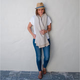 Zestt Aries Organic Cotton Travel Wrap | Champagne & Camel