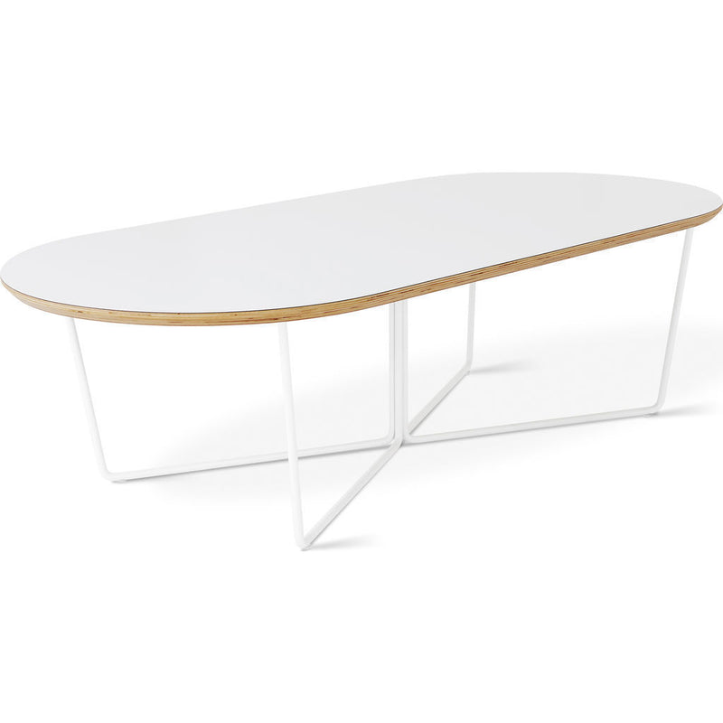 Gus* Modern Array Oval Coffee Table | White ECCTARRO-wp