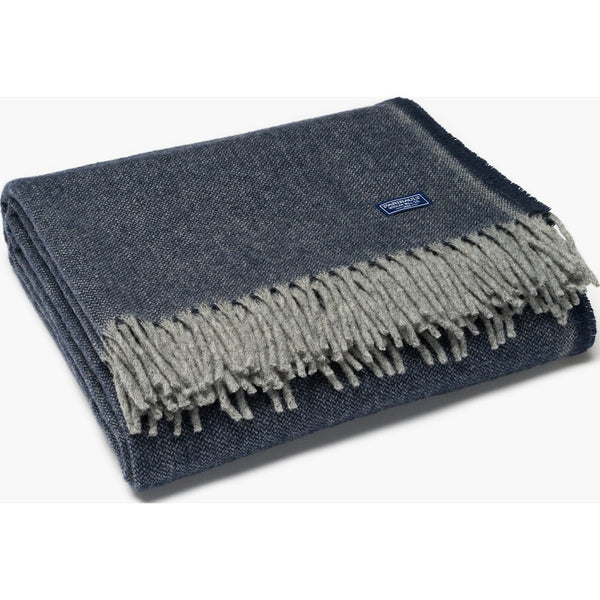 Faribault Ashby Twill Wool Throw | Ink Blue 16569 50" x 72"