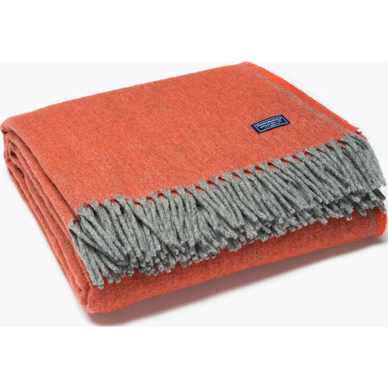 Faribault Ashby Twill Wool Throw Terracotta 16590 50x72 Sportique