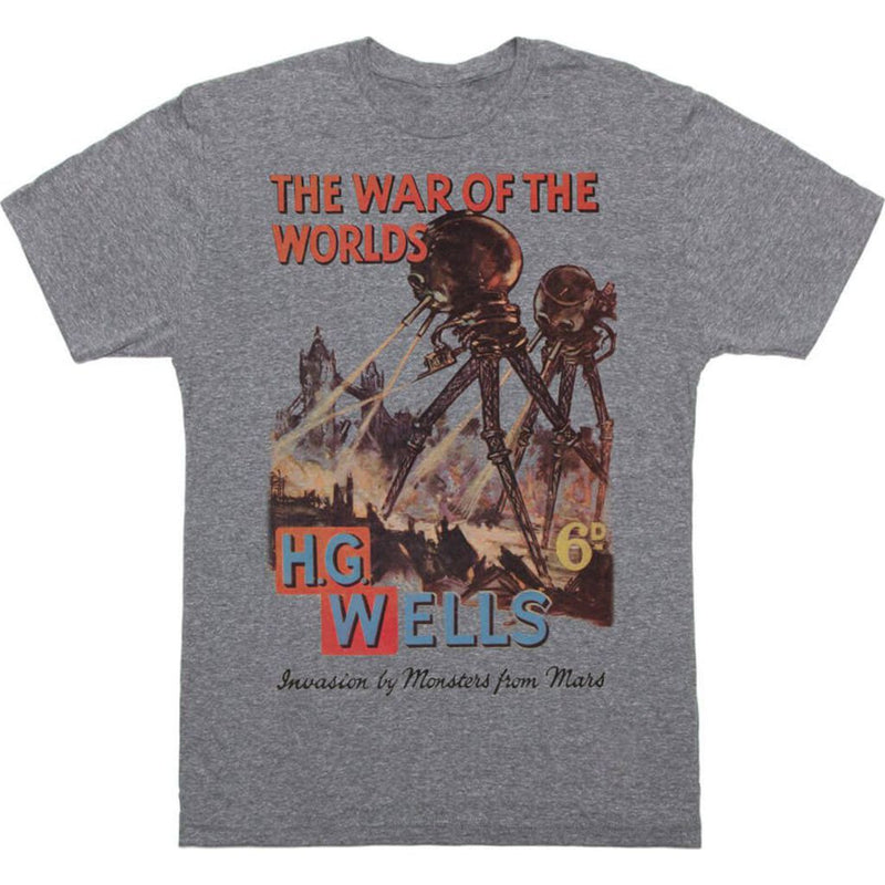Out of Print The War of the Worlds Men's T-Shirt | Gray B-1129-02