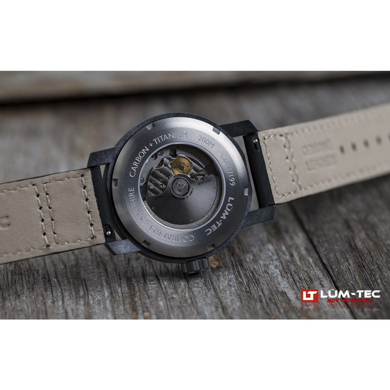 Lum-Tec B23 Carbon Watch | Leather Strap