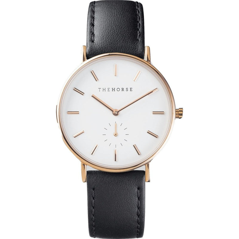 The Horse Classic Rose Gold Watch | Black 