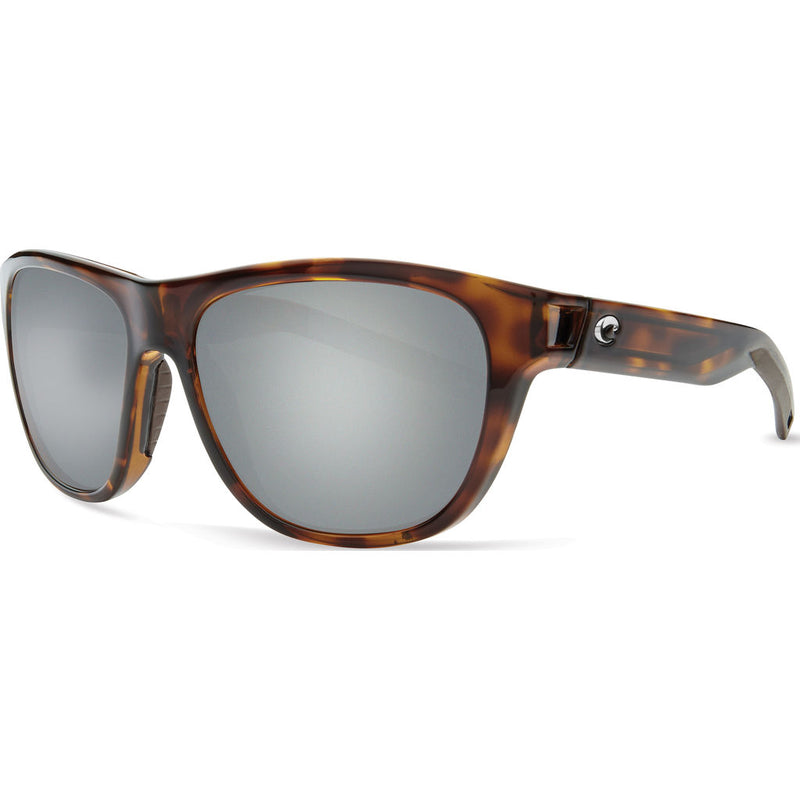 Costa Bayside Shiny Tortoise Sunglasses | Gray Silver Mirror 580P