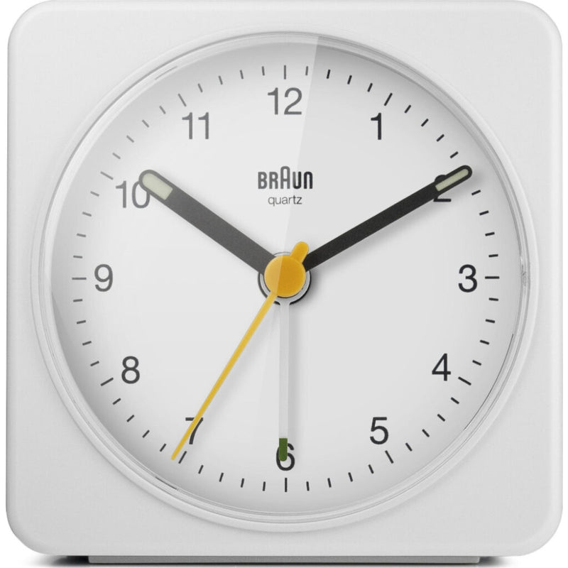 Braun BC03 Large Travel Alarm Clock | White