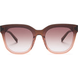 DIFF Eyewear Gia Sunglasses | Taupe Ombre Crystal + Brown Gradient Lens