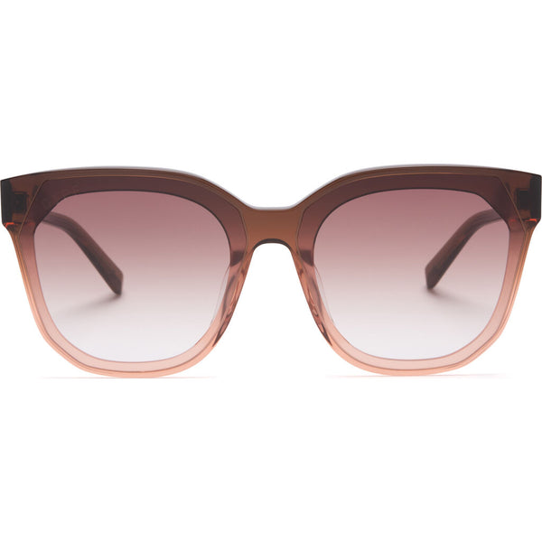 DIFF Eyewear Gia Sunglasses | Taupe Ombre Crystal + Brown Gradient Lens