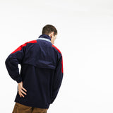 Lacoste Men's Detachable Hood Water-Resistant Parka Coat | Navy Blue/Red/Light Blue- bh3321_XS(46)