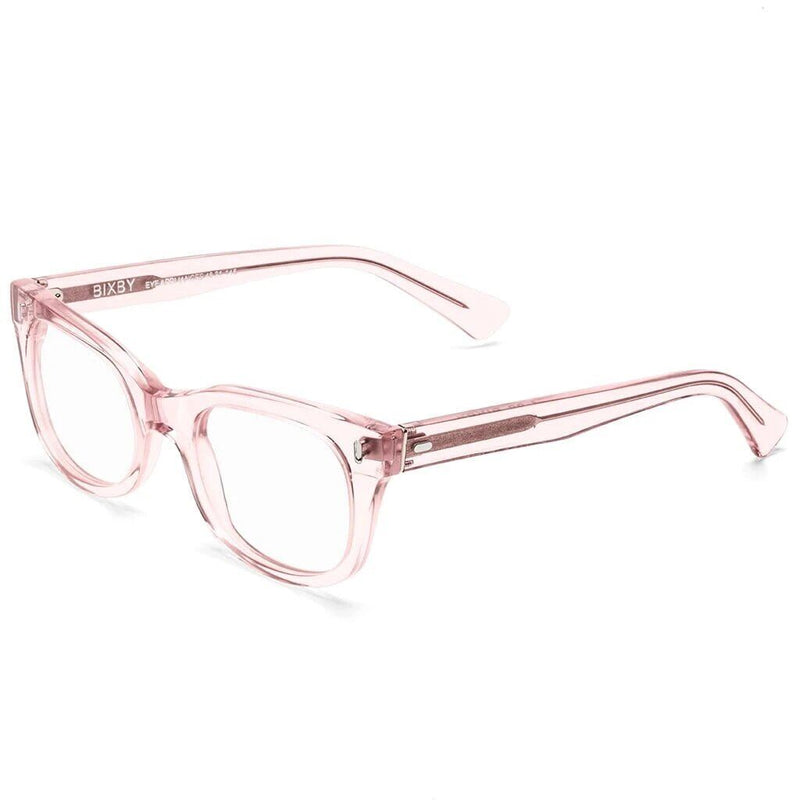 Caddis Bixby Blue Light Rx Reading Glasses | Polished Clear Pink