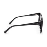 Diff Eyewear Gia Sunglasses | Black + Grey Mirror Lens