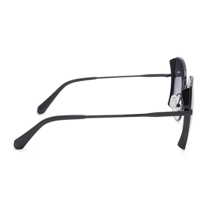 Diff Eyewear Donna Sunglasses | Black + Grey Gradient Lens