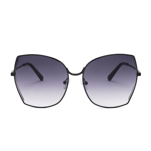Diff Eyewear Donna Sunglasses | Black + Grey Gradient Lens