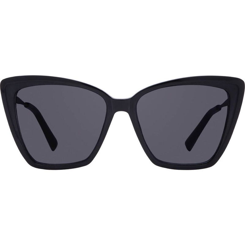 DIFF Eyewear Becky II Sunglasses | Black + Dark Smoke Polarized
