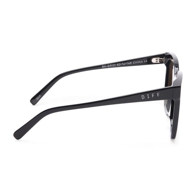 Diff Eyewear Gia Sunglasses | Black + Pink Mirror Lens