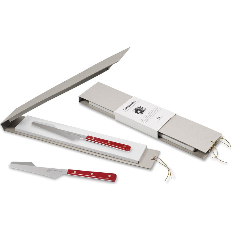 Coltellerie Berti Nocciolla Bread Knife | Red Lucite Handle