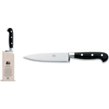 Coltellerie Berti Insieme Utility Knife w/ Magnetized Wood Block | Black Lucite Handle