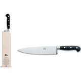 Coltellerie Berti Insieme 9" Chef's Knife w/ Magnetized Wood Block | Black Lucite Handle