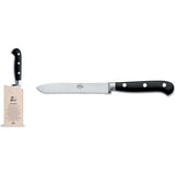 Coltellerie Berti Insieme Tomato Knife w/ Magnetized Wood Block | Black Lucite Handle